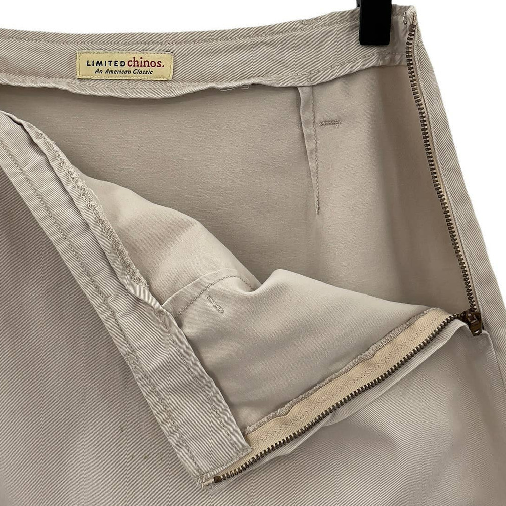 Vintage 90s Tan Mini Skirt The Limited Chino A-Line 100% Cotton | Small Sz 4/6 - Picture 8 of 11
